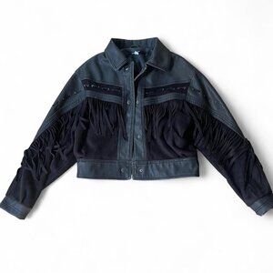 Silence + Noise fringe jacket